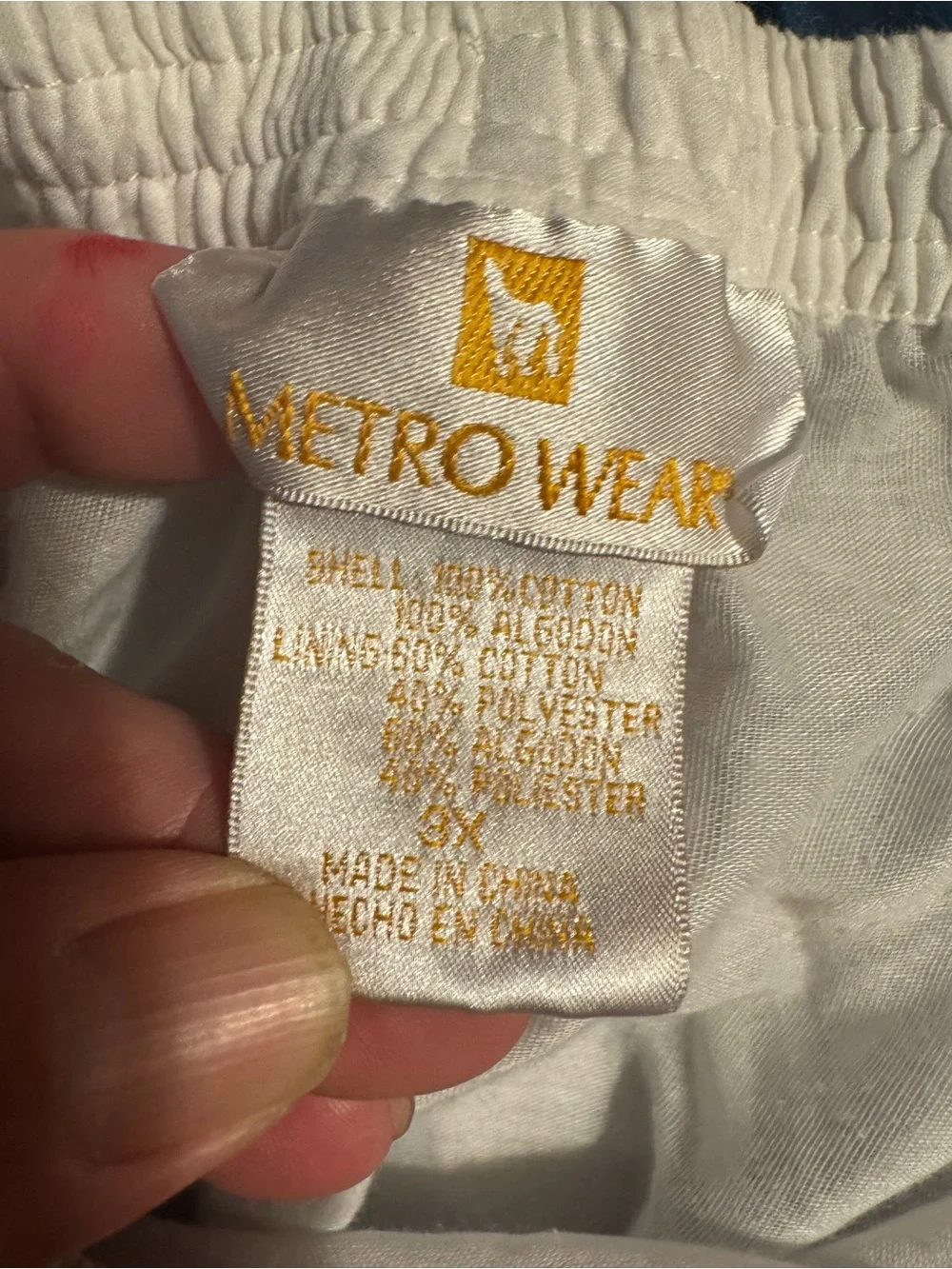 Women’s 3X Metro Wear White Embroidered A-Line Skirt
